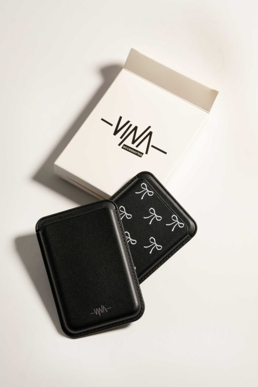 جاکارتی مگسیف چرمی مشکی مدل Vina Logo - Image 3