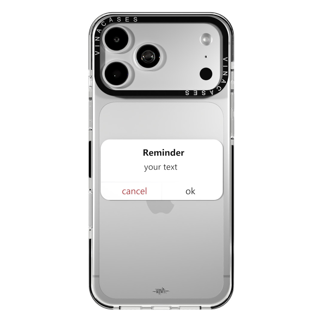 قاب ضد ضربه آیفون وینا با اسم دلخواه مدل Reminder