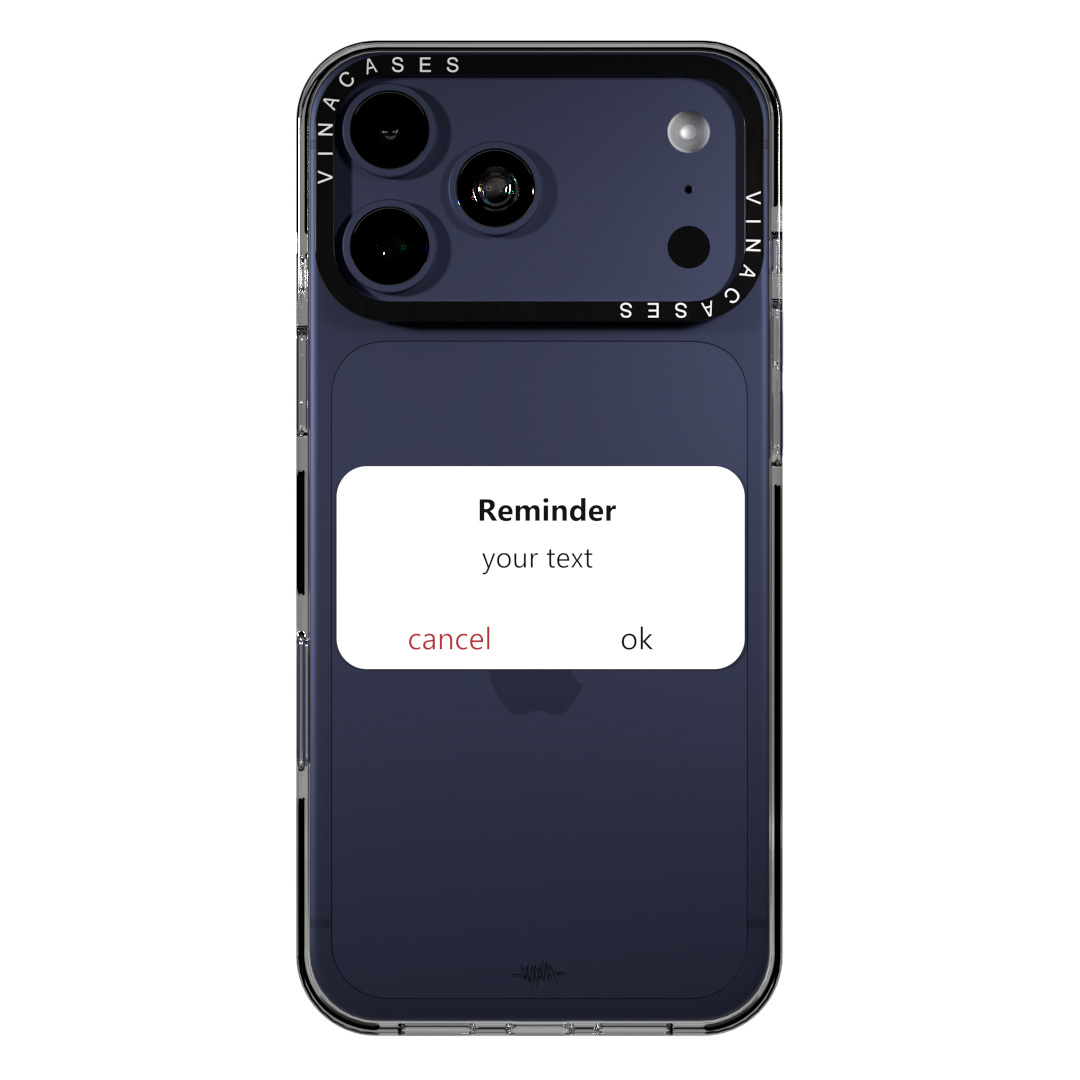 قاب ضد ضربه آیفون وینا با اسم دلخواه مدل Reminder - Image 2