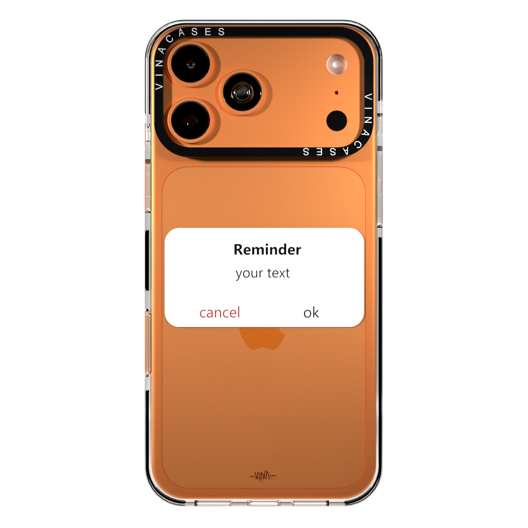 قاب ضد ضربه آیفون وینا با اسم دلخواه مدل Reminder - Image 4