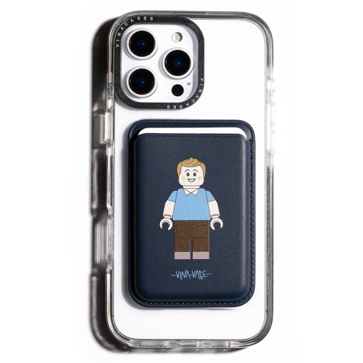 جاکارتی مگسیف چرمی آبی مدل Vina x Vace - Tintin lego - Image 2