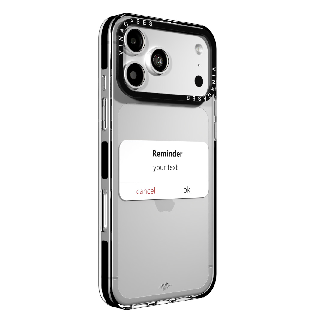 قاب ضد ضربه آیفون وینا با اسم دلخواه مدل Reminder - Image 5