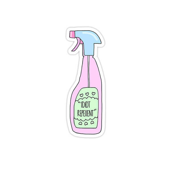 استیکر وینا مدل Idiot Repellent