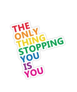 استیکر وینا مدل The Only Thing Stopping You