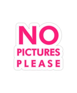 استیکر وینا مدل No Pictures Please