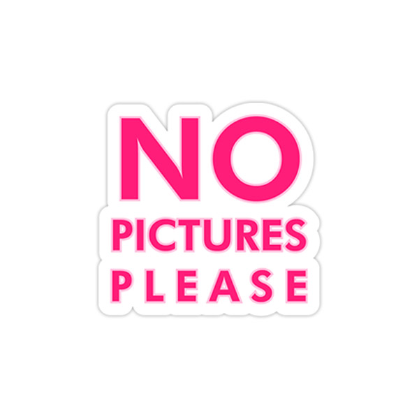استیکر وینا مدل No Pictures Please