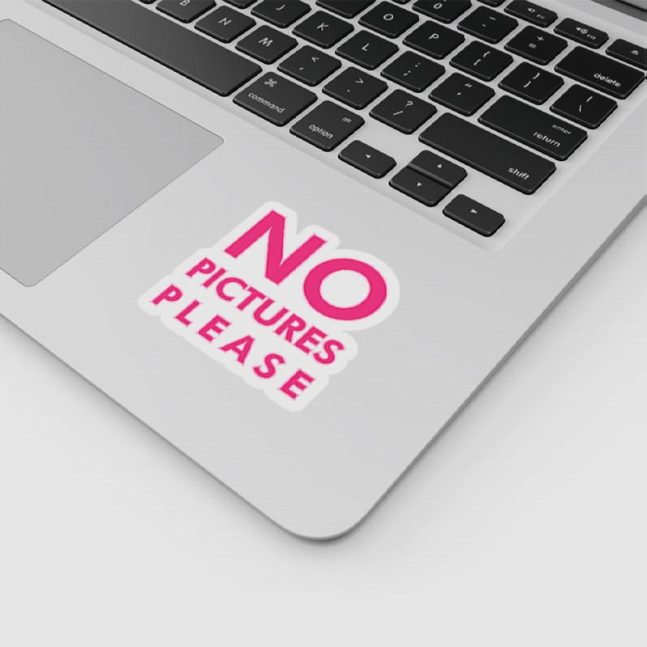 Alternative view of استیکر وینا مدل No Pictures Please