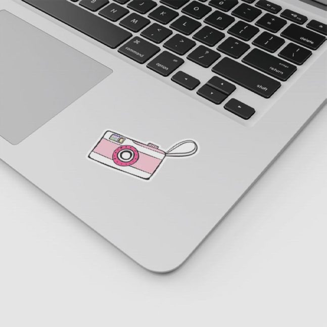 Alternative view of استیکر وینا مدل Pink Camera