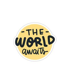 استیکر وینا مدل The World Awaits