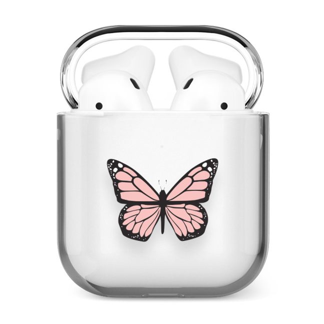 قاب شفاف ایرپاد وینا مدل Light Pink Butterfly