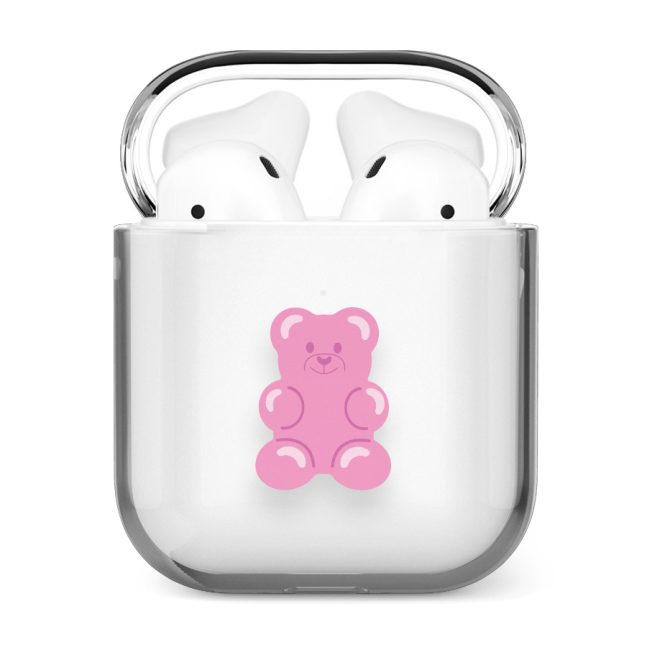 قاب شفاف ایرپاد وینا مدل Pink Gummy Bear