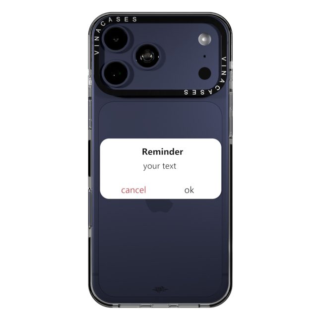 قاب ضد ضربه آیفون وینا با اسم دلخواه مدل Reminder