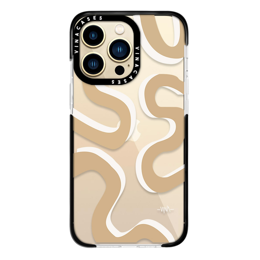 قاب ضد ضربه آیفون وینا مدل Beige Minimal Lines - Image 12
