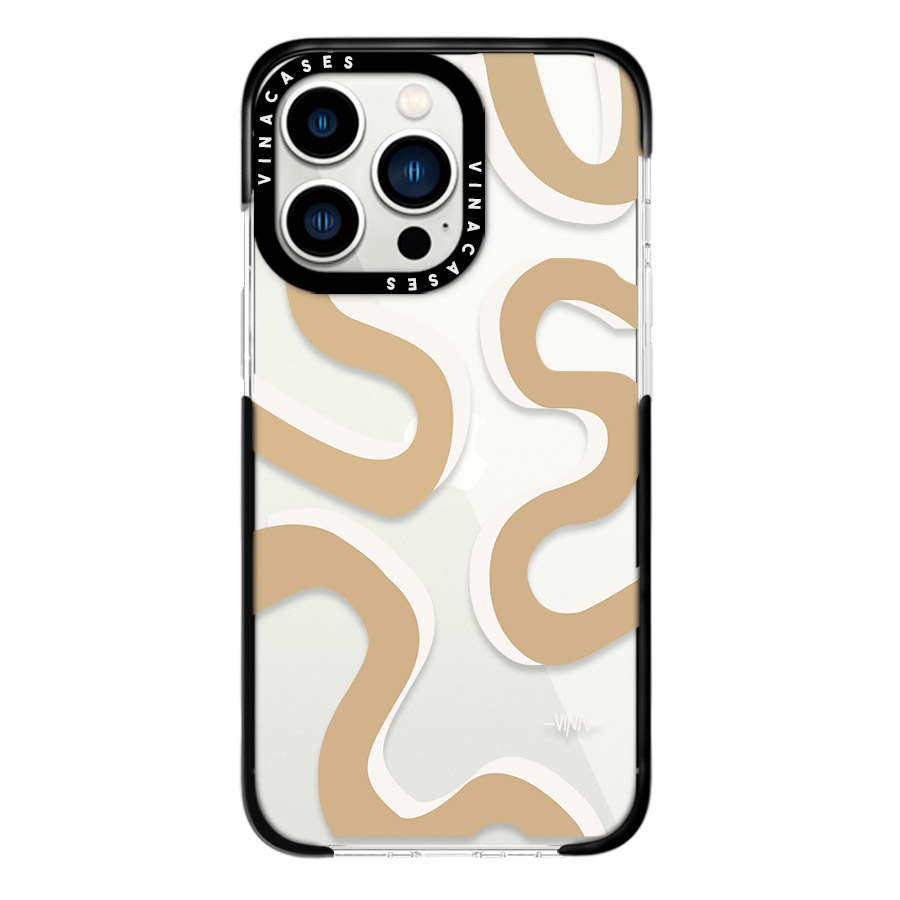 قاب ضد ضربه آیفون وینا مدل Beige Minimal Lines - Image 11