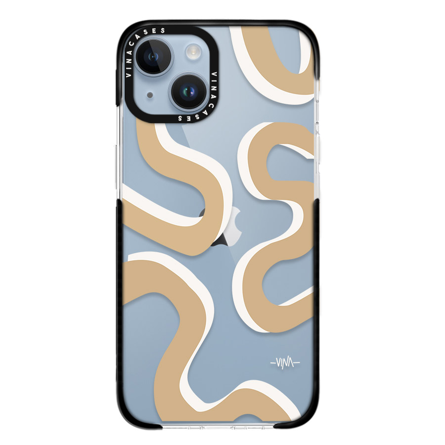 قاب ضد ضربه آیفون وینا مدل Beige Minimal Lines - Image 10