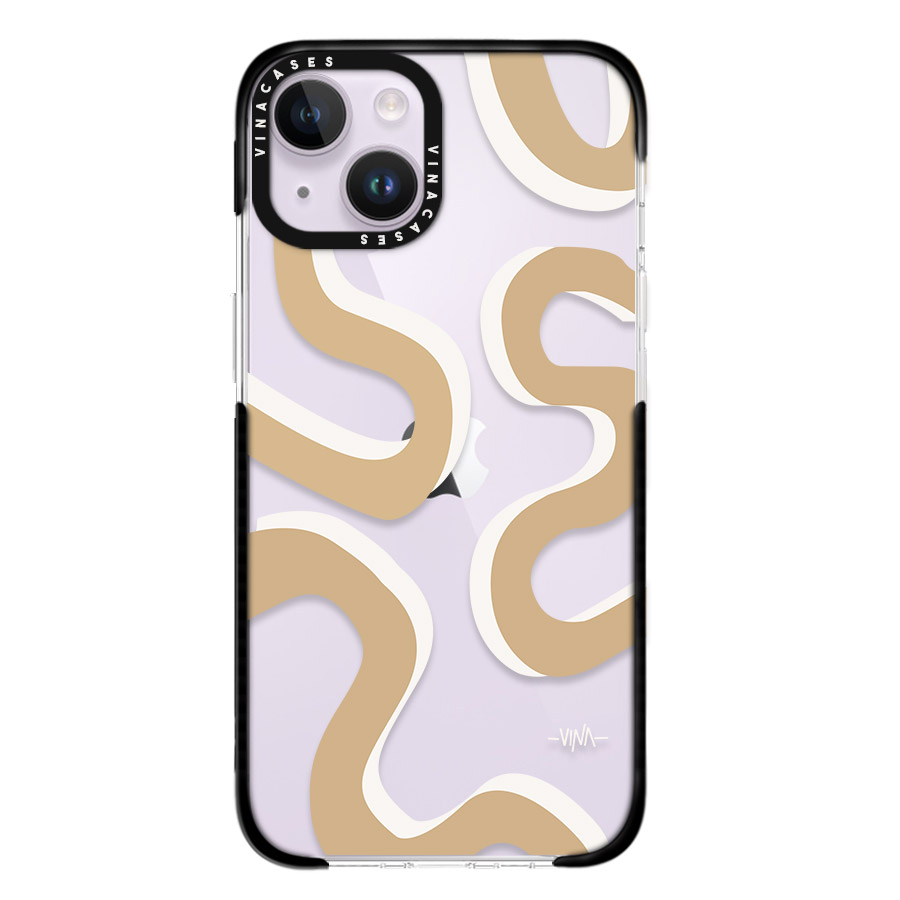 قاب ضد ضربه آیفون وینا مدل Beige Minimal Lines - Image 8