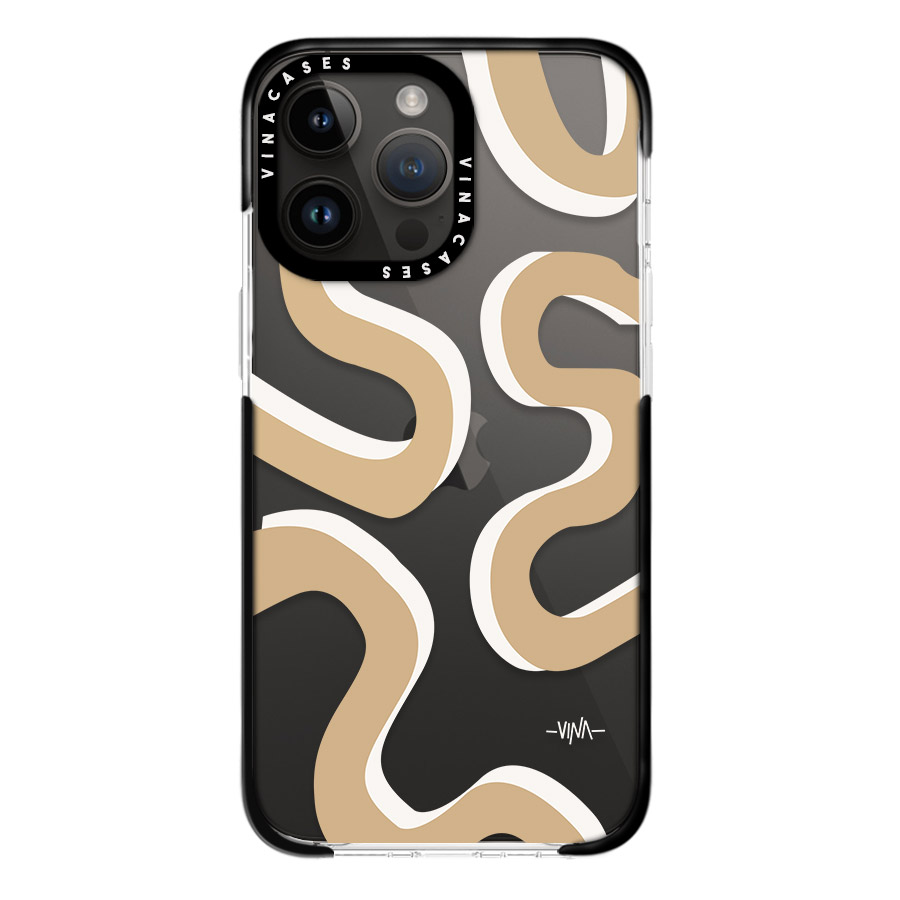 قاب ضد ضربه آیفون وینا مدل Beige Minimal Lines