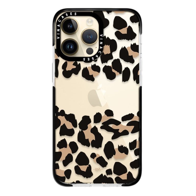 قاب ضد ضربه آیفون وینا با اسم دلخواه مدل Leopard