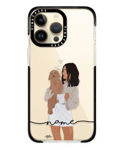 قاب ضد ضربه آیفون وینا با اسم دلخواه مدل Hug Your Dog