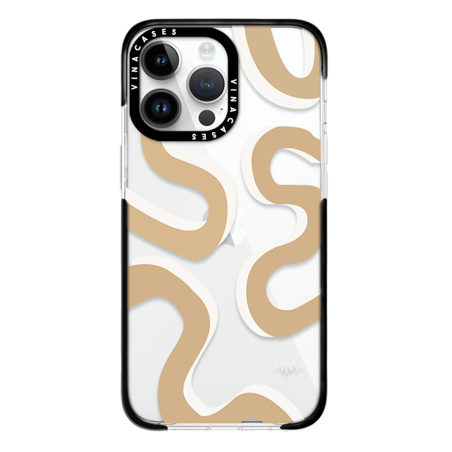 قاب ضد ضربه آیفون وینا مدل Beige Minimal Lines - Image 2