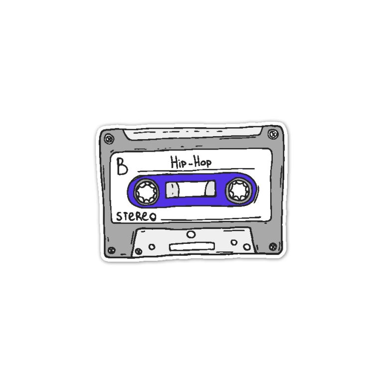 استیکر وینا مدل Hip hop cassette