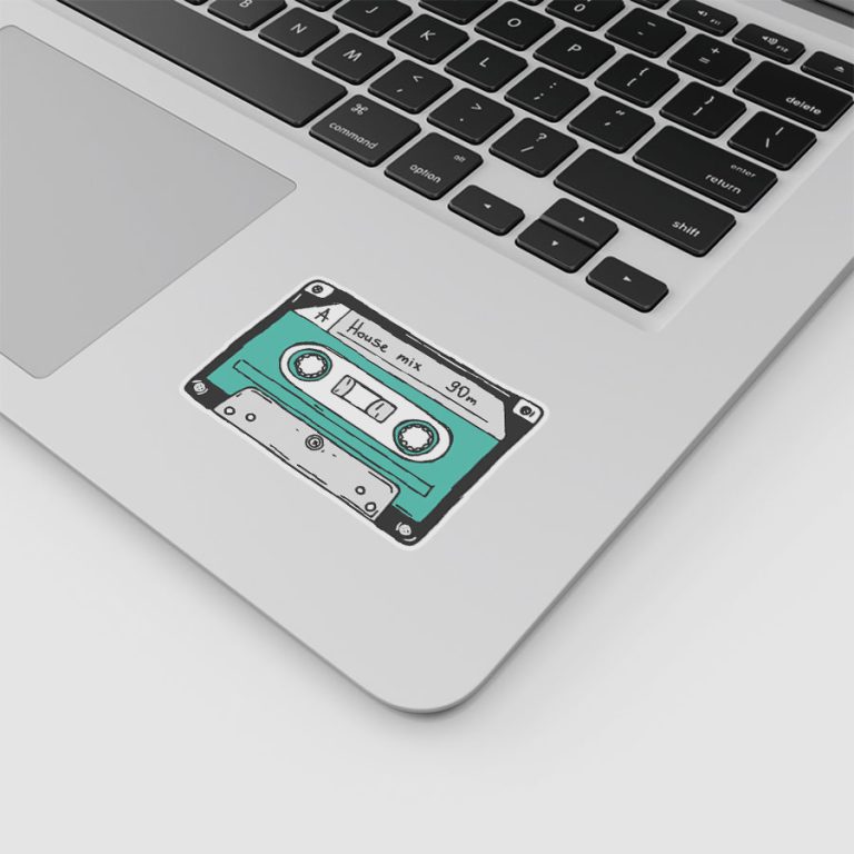 Alternative view of استیکر وینا مدل House music cassette