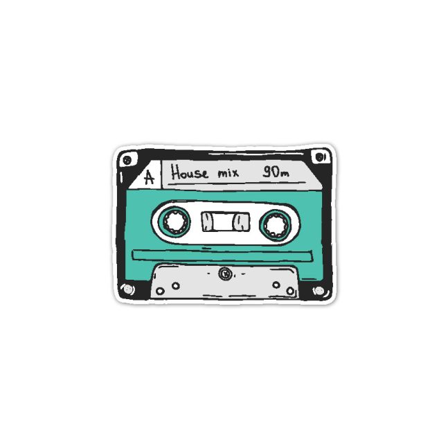 استیکر وینا مدل House music cassette
