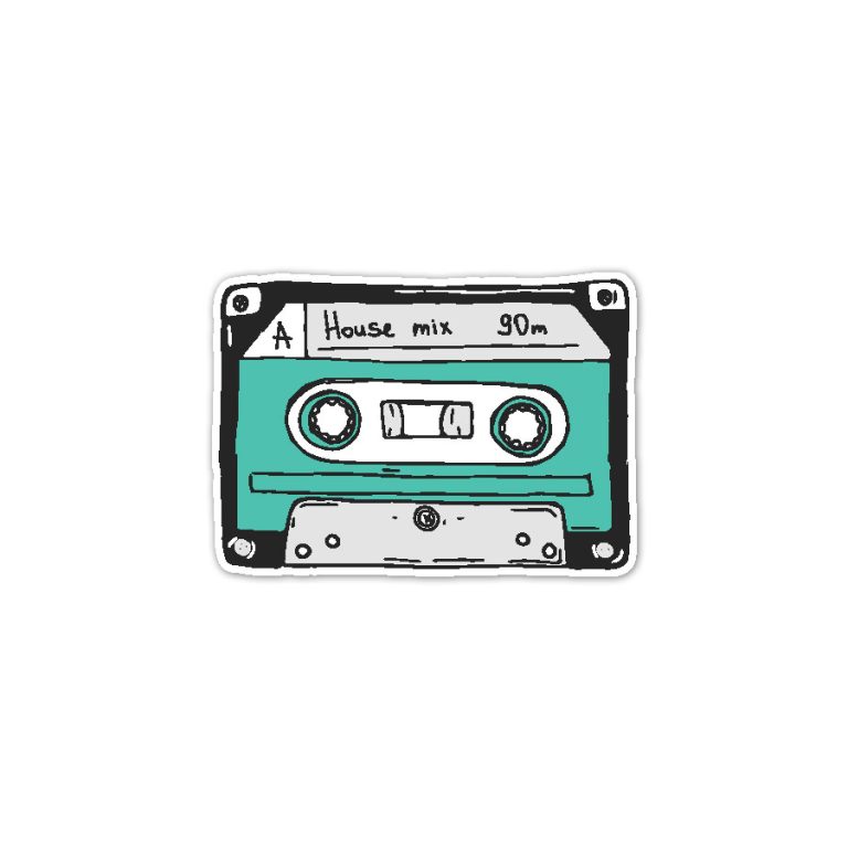 استیکر وینا مدل House music cassette