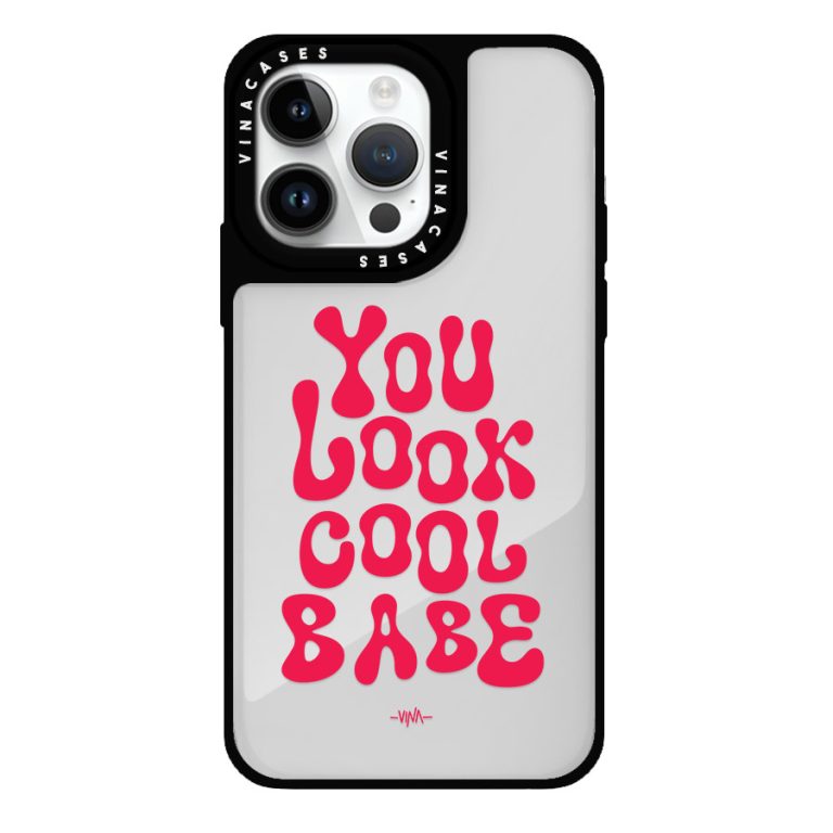 قاب آینه ای ضد ضربه آیفون وینا مدل You look cool babe