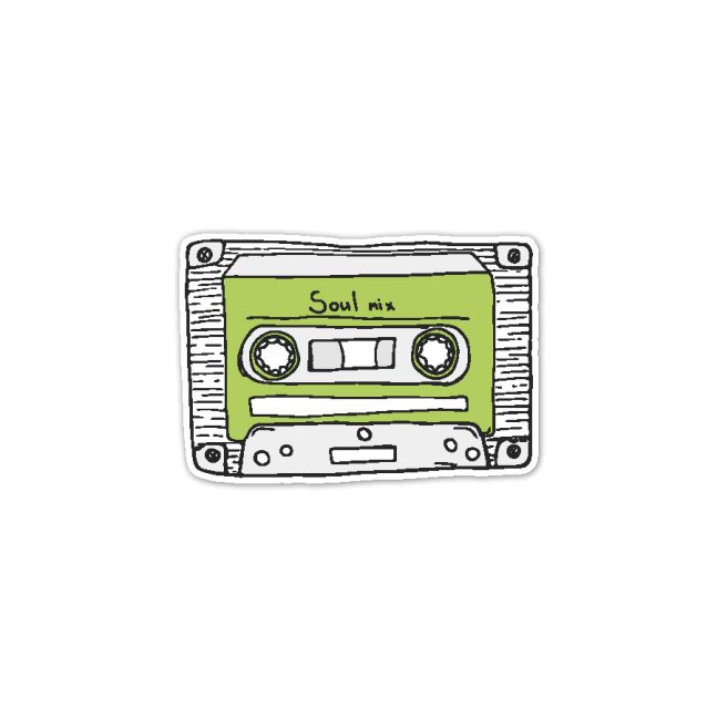 استیکر وینا مدل Soul music cassette