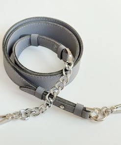 بند دست ساز مدل چرمی طوسی