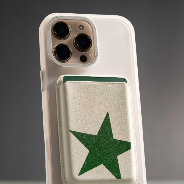 Alternative view of جاکارتی مگسیف چرمی سفید مدلVina x Vace - Green Star
