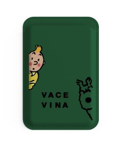 جاکارتی مگسیف چرمی سبز مدلVina x Vace - Tintin