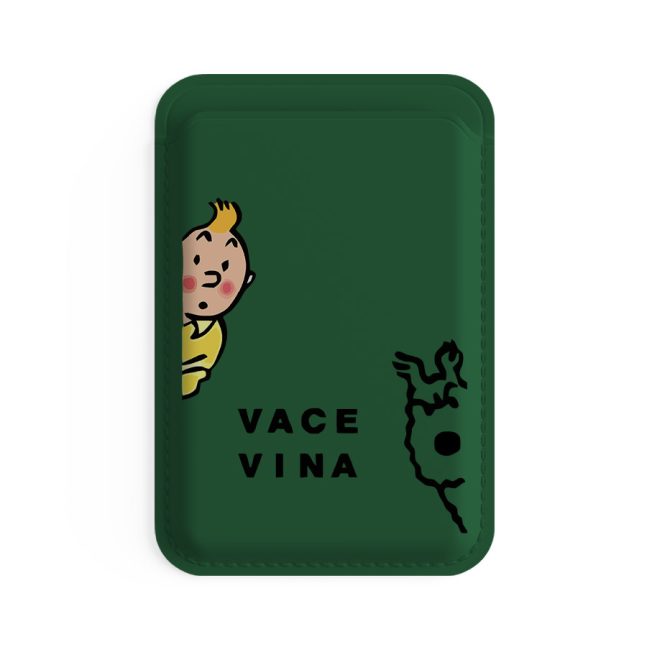 جاکارتی مگسیف چرمی سبز مدلVina x Vace - Tintin