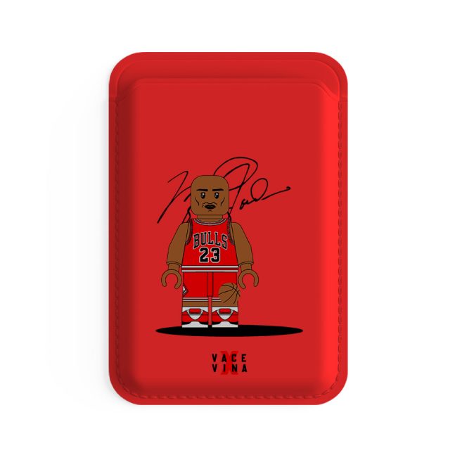 جاکارتی مگسیف چرمی قرمز مدلVina x Vace - Michael Jordan