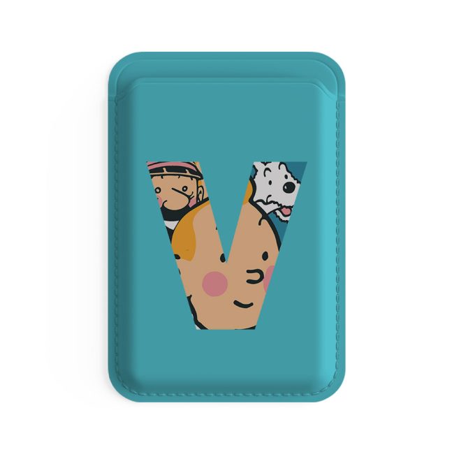 جاکارتی مگسیف چرمی آبی آسمانی مدلVina x Vace - Tintin V