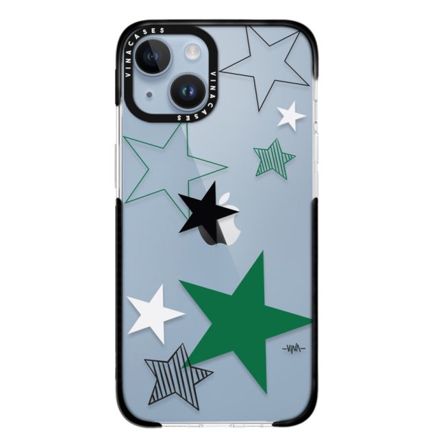 Alternative view of قاب ضد ضربه آیفون وینا مدل Green Stars