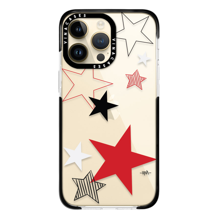 قاب ضد ضربه آیفون وینا مدل Red Stars - Image 3