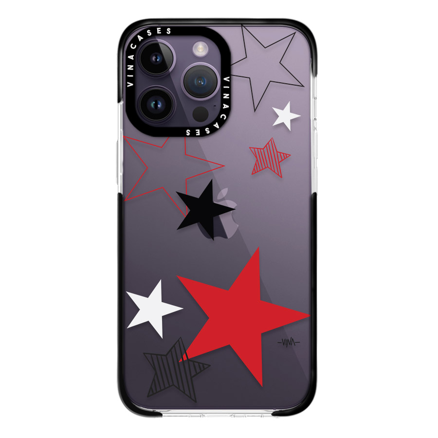 قاب ضد ضربه آیفون وینا مدل Red Stars - Image 4
