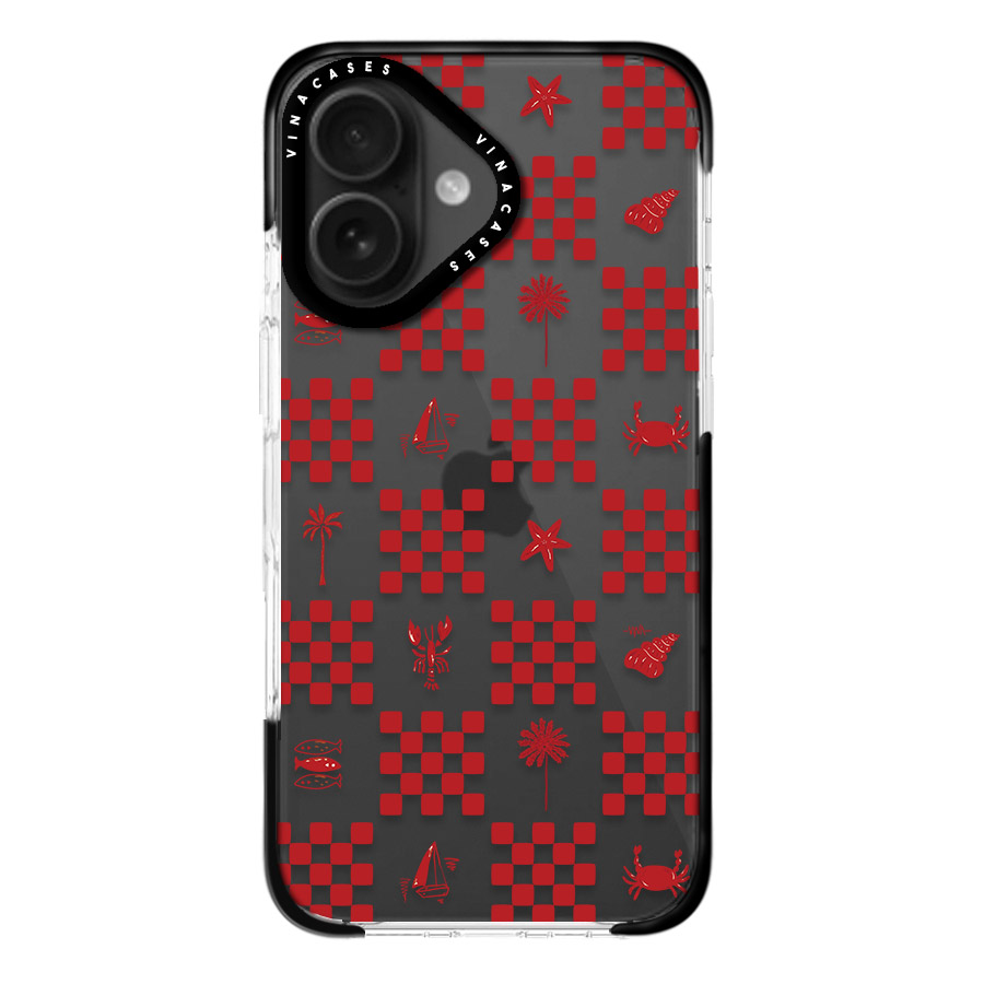 قاب ضد ضربه آیفون وینا مدل Red checkers - Image 7