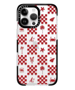 قاب ضد ضربه آیفون وینا مدل Red checkers