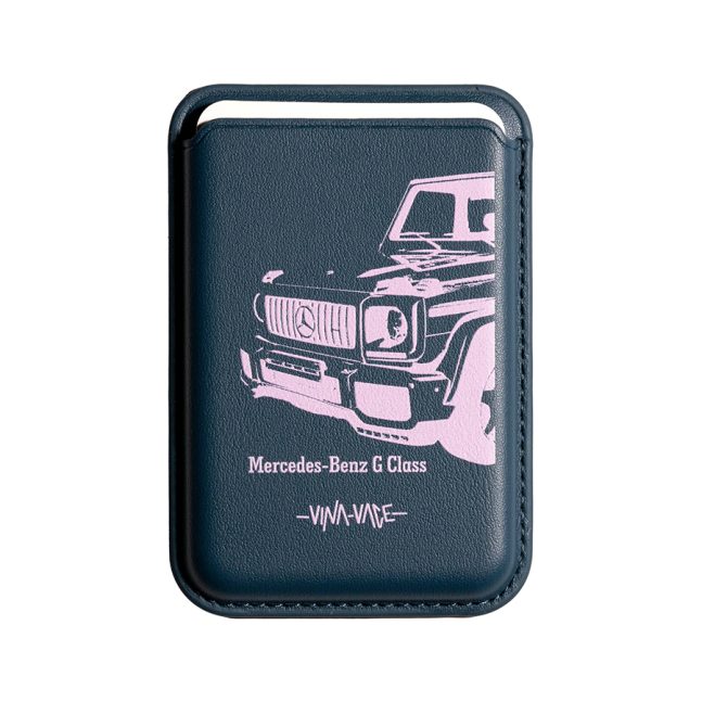 جاکارتی مگسیف چرمی سرمه ای مدل Vina x Vace - G wagon