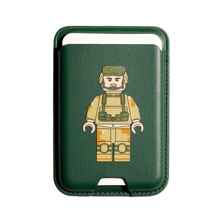 جاکارتی مگسیف چرمی سبز مدل Vina x Vace - Army lego
