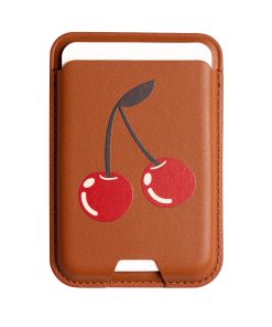جاکارتی مگسیف چرمی قهوه ای مدل Big Cherry