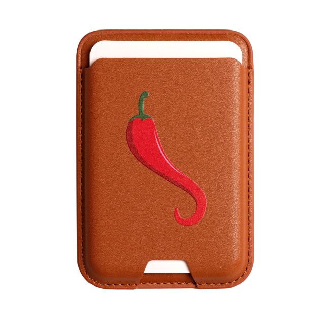 جاکارتی مگسیف چرمی قهوه ای مدل Red Pepper