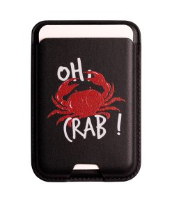 جاکارتی مگسیف چرمی مشکی مدل Oh Crab