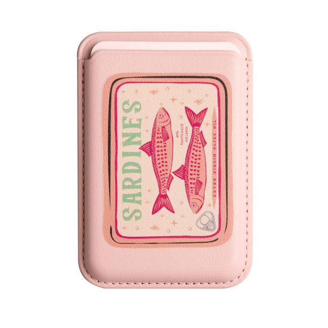 جاکارتی مگسیف چرمی صورتی کمرنگ مدل Light Pink Sardine