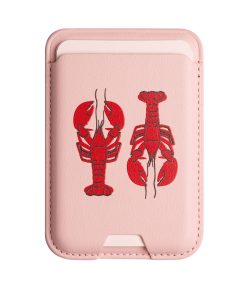جاکارتی مگسیف چرمی صورتی کمرنگ مدل Lobster