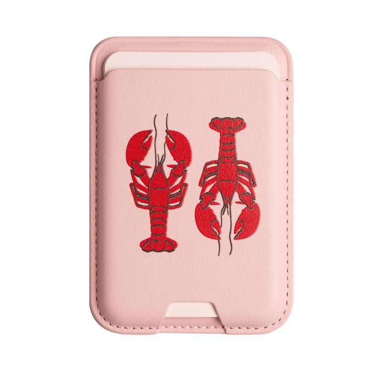 جاکارتی مگسیف چرمی صورتی کمرنگ مدل Lobster