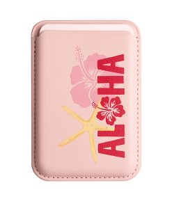 جاکارتی مگسیف چرمی صورتی کمرنگ مدل Aloha